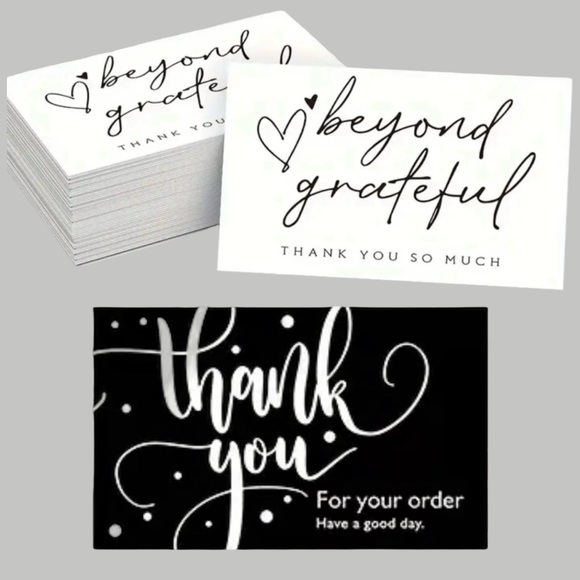 Other - 🆑 Thank You Cards 2 Styles Pack of 50